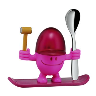 Egg cup set McEgg with spoon, pink 2-piece