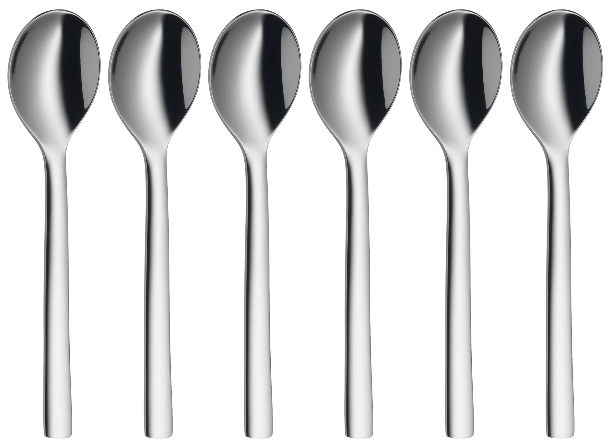 8 x 1 x 8 cm 6 Units WMF Lyric Polished Espresso Spoon Set Cromargan Protect Set of 6 Stainless Steel Very Resistant Dishwasher Safe Silver Steel 