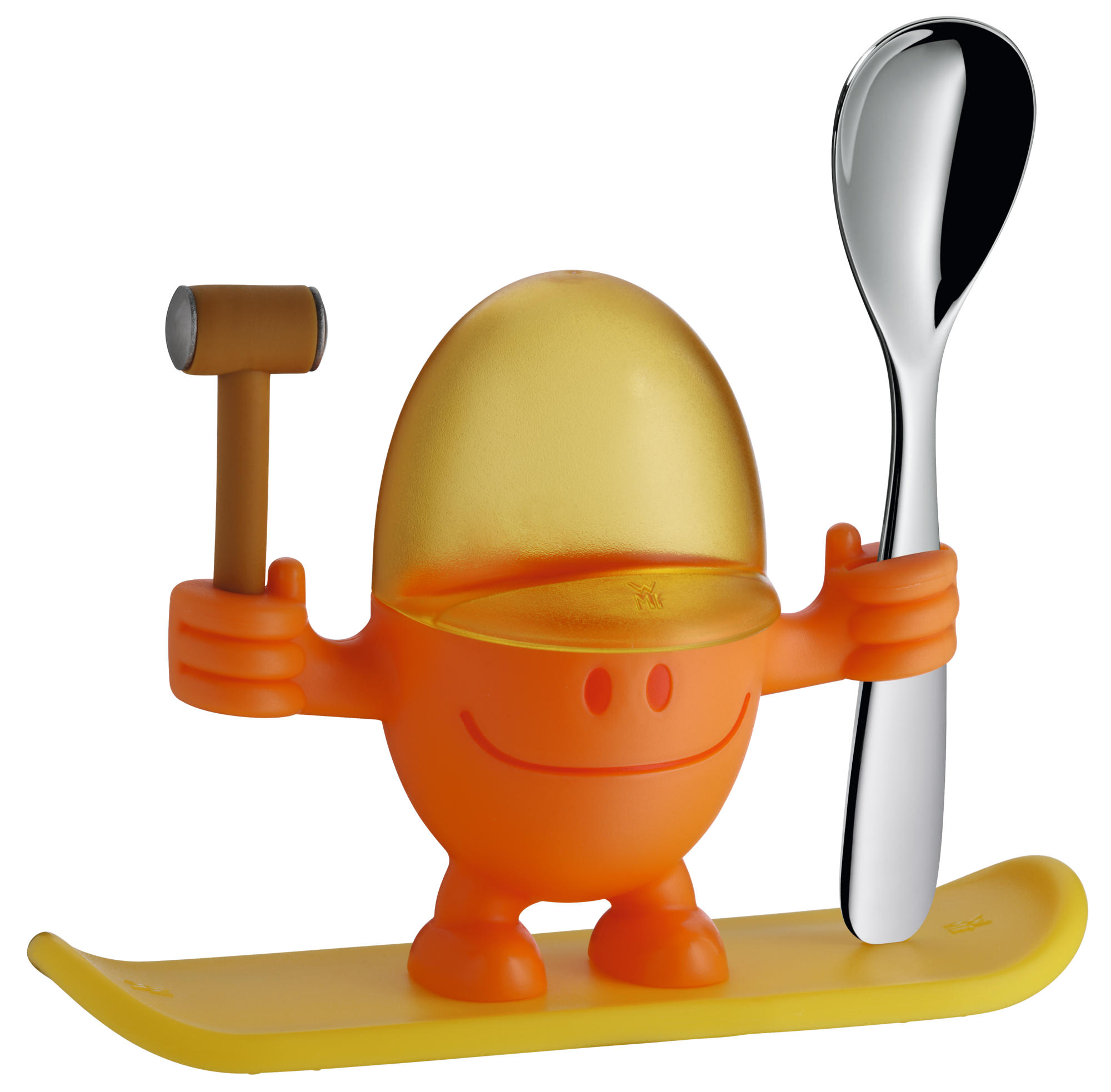 Egg cup set McEgg with spoon, orange 2-piece