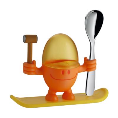 Egg cup set McEgg with spoon, orange 2-piece