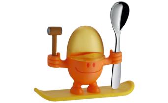 Egg cup set McEgg with spoon, orange 2-piece