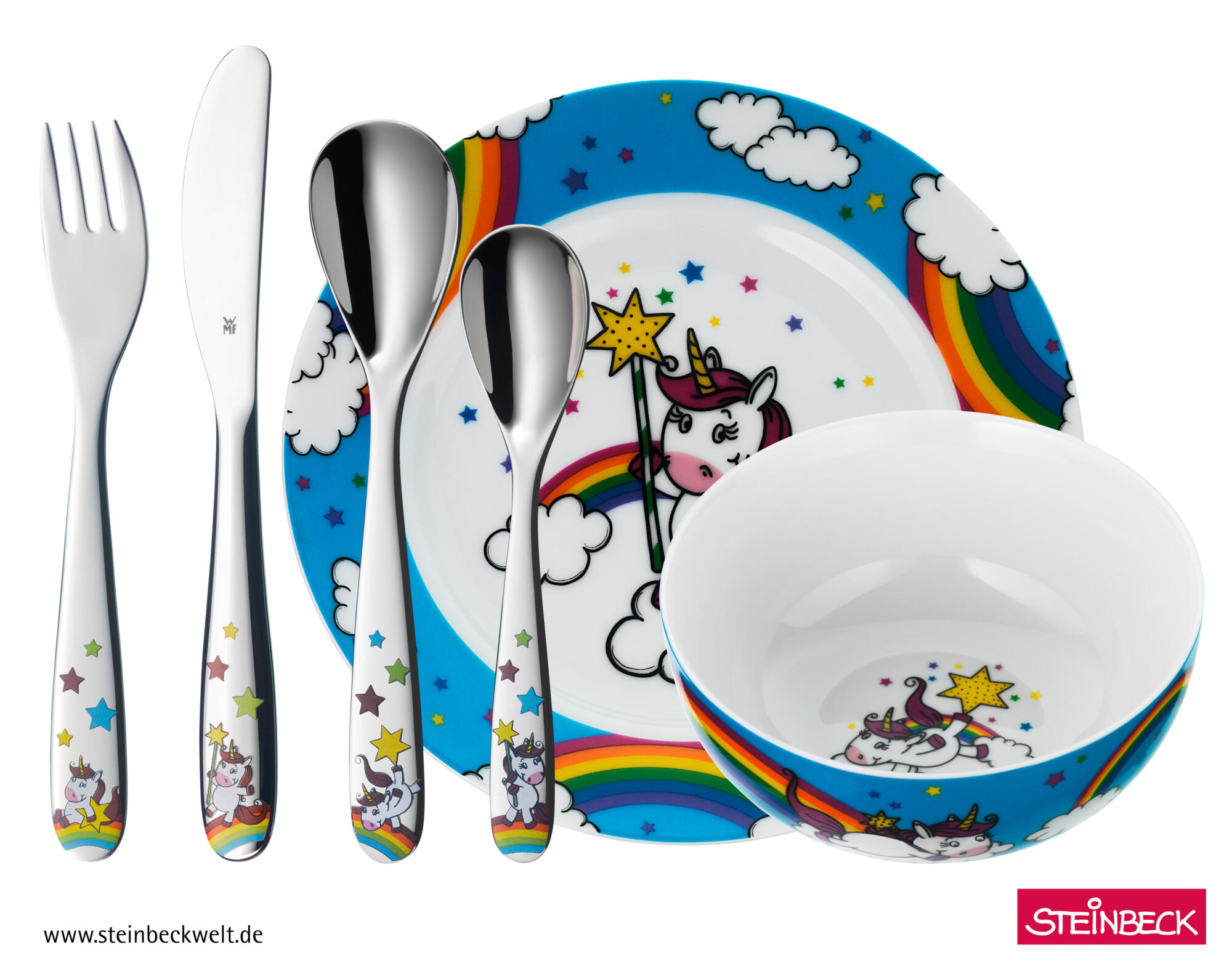 Kids cutlery set Unicorn, 6-piece