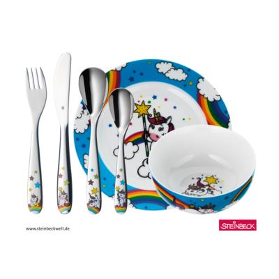Kids cutlery set Unicorn, 6-piece