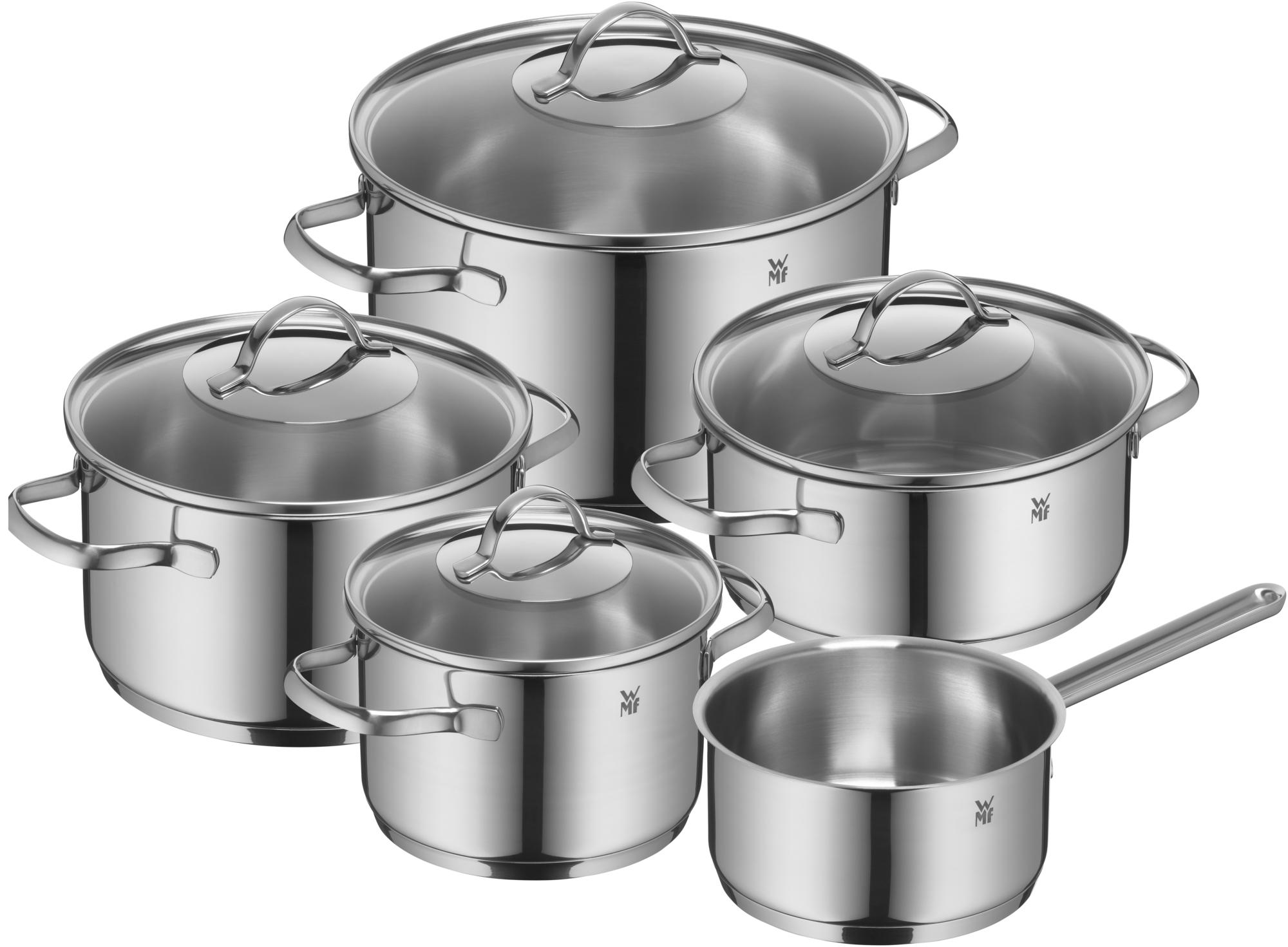 New arrivals wide edge stainless steel capsulated induction bottom cookware set  casserole saucepan