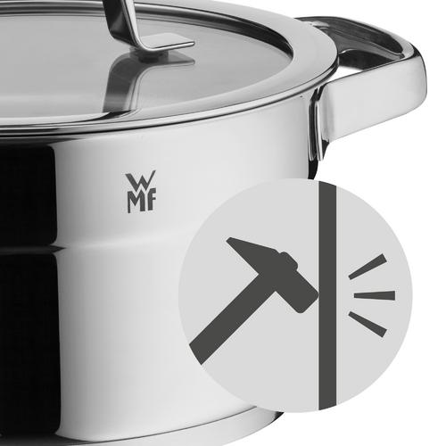 Save space in cupboards with the stackable design