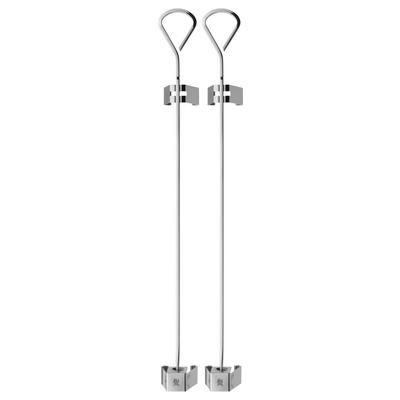 BBQ Big Skewers, 2-Piece Set with Clips