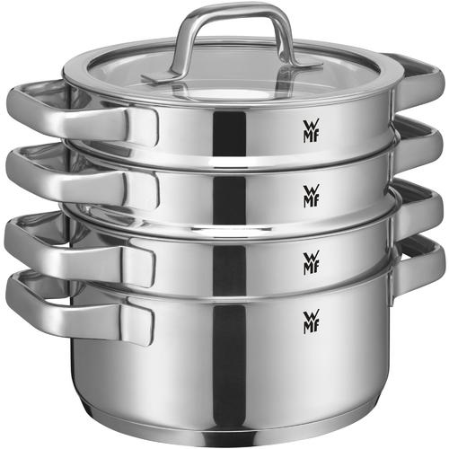 Save space in cupboards with the stackable design