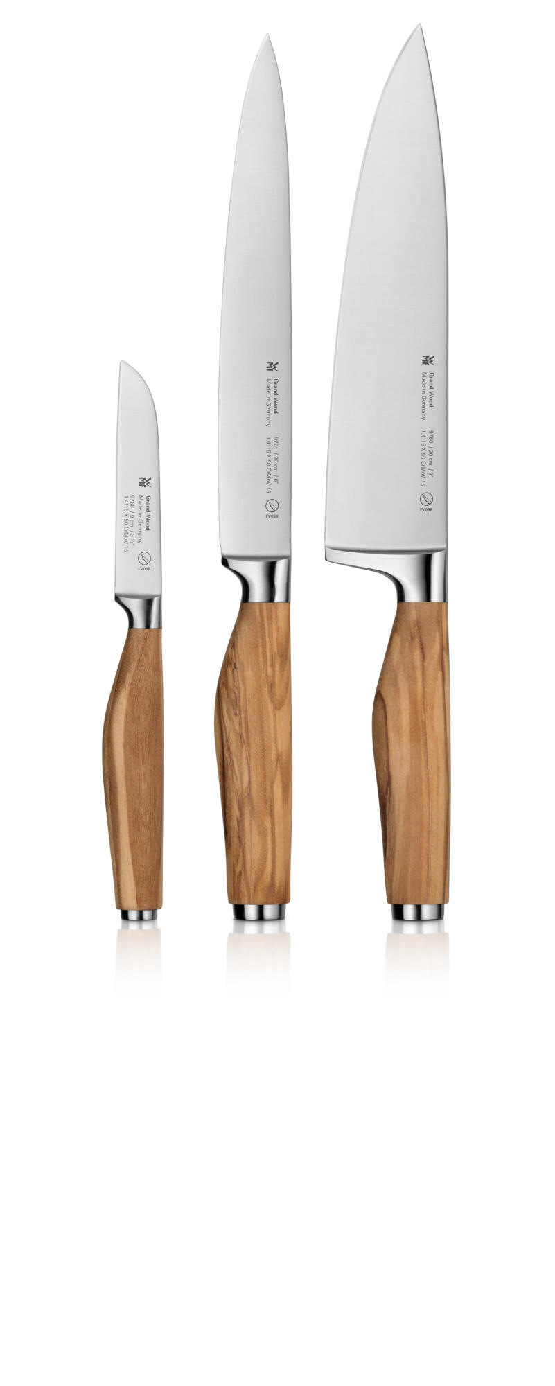 Grand Wood knife set, 3-pieces