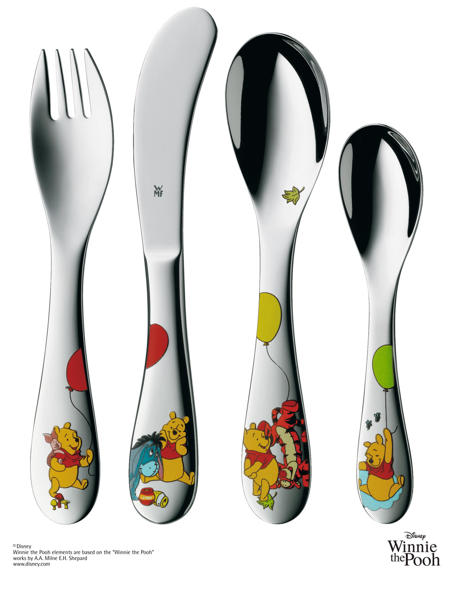 Kids cutlery set Winnie the Pooh, 4-piece